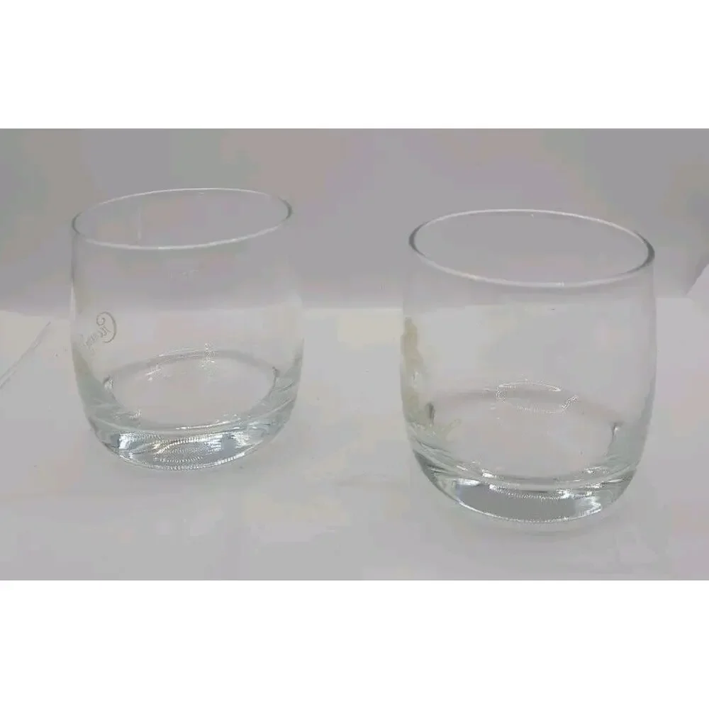 CROWN ROYAL Whiskey SET‎ OF 2 Rare Vintage Highball Glasses Golden Crown Pillow